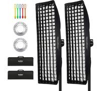 SUBZONAL-Godox 50x130cm Grille nid d'abeille Softbox pour éclairage Stroboscopique Studio Flash Speedlite, Portable Strobe Softbox(FW50*130cm avec Grid)
