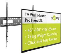 SUBZONAL-Goobay 49892 Pro Support Mural TV pour écrans et téléviseurs de 43-100 Pouces (109-254 cm) - Fixation Murale TV avec Une capacité de Charge Max. de 75 kg accroche Television Mural VESA 400 x