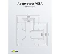 SUBZONAL-Goobay 63267 VESA Adaptateur Mural pour le Téléviseur