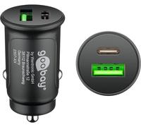 Subzonal-Goobay Chargeur De Voiture Double Port Usb Adaptateur Allume-Cigare Power Delivery 12v / 24v Voiture Mini Usb C Adaptateur Chargeur Rapide Usb A 30w 55634