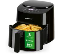 SUBZONAL-GOURMETmaxx Friteuse à air chaud 4,5L 1400 W Avec 8 programmes différents, idéale pour rôtir, griller, griller, etc. Préparation particulièrement pauvre en graisse et douce Minuterie