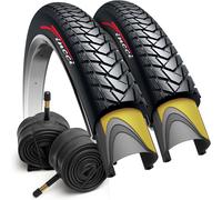 Subzonal-Gravel Pneus 700x35c Avec 2x Chambre A Air Schrader 37-622 - Paire Pliable Tire 28 X 1.35 Pouces Avec Protection Anti Crevaison 1mm 30 Tpi Pour Tournée & Électrique & Route & Hybrid & Vtt Ve