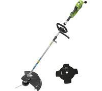 SUBZONAL-Greenworks Débroussailleuse à Fil Électrique 230V, Moteur Électrique 40cm Largeur de Coupe 2mm Fil, Tête d'Alimentation par Frappe au Sol Semi - Automatique GST1246