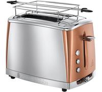 Subzonal-Grille Pain Pour 2 Tranches Luna Cuivre Inox (2 Fentes Extra Larges, 6 Niveaux De Brunissage Rapide, Surélévation & Contrôle, Décongèle, Réchauffe Viennoiserie, 1550w) Toaster 24290-56