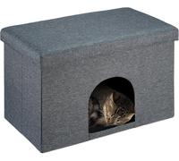 Subzonal-Grotte Pour Chat Et Chien, Surface D'assise, Pliable, Cachette, H X L X P : 38,5 X 64,5 X 37,5 Cm, Grise