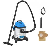SUBZONAL-Güde 17001, Aspirateur à Sec Humide GNTS 20 l, Bleu/Argent/Noir