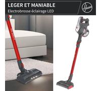 SUBZONAL-H-Free 100 HF122GPT, Aspirateur Balai sans Fil, Puissant 22V, Technologie Cyclonique, Autonomie 40 Min ; Brosse Spéciale Poils d'animaux, Grand réservoir 0.9L, Lumières LED, 2 Vitesses