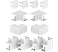 Subzonal-Habengut Kit D'accessoires (4 X Es, 2 X Ie, 2 X Ae, 2 X Fw, 2 X T) Pour Le Montage De La Goulotte De Câbles 15 X 15 Mm, Couleur : Blanc