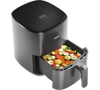SUBZONAL-Haier Air Fryer Compact 5L, 4-6 personnes, Ecran Tactile Digital LED, 6 Programmes 80-200°C, Friteuse sans huile, Cuisson à l'Air Chaud, Rôtissage, Gril, Décongélation, Gris