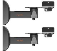 SUBZONAL-HB7L Lot de 2 Supports muraux universels pour Haut-parleurs, inclinables et pivotants, Support pour Enceintes avec Charge jusqu'à 15 kg, Support pour Enceintes, Montage Mural