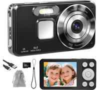 SUBZONAL-HERBYD Appareil Photo Numérique 4K 64MP - Caméra Portable avec Zoom Numérique 18X, Écran LCD 2,8"", Carte SD 32GB Incluse, Stabilisateur d'image - Idéal Enfants, Adolescents et Débutants & Vo