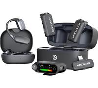 SUBZONAL-Hollyland Lark Max 2 Combo Ultimate,Micro-Cravate sans Fil, Réduction du Bruit IA, Écoute sans Fil, Chaîne Audio 32 Bits,Microphone pour iPhone, Android (2TX + 2RX + Casques + Boîtier de Cha