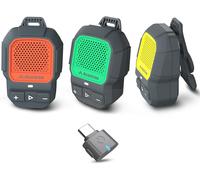 SUBZONAL-HomeBuddy Trio - Auracast Système d¿Enceintes sans Fil Multiple pour écoute en Groupe, intérieur/extérieur, randonnée, entraînement, visites guidées, Clip Portable, étanchéité IP67