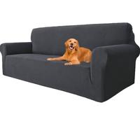 SUBZONAL-Housse Canapé Extensible 3 Places, Housse De Canapé avec Accoudoirs, Super Élastique Sofa Cover Universelle, Moderne, Antidérapante, Antisalissure, Lavable, Gris Foncé