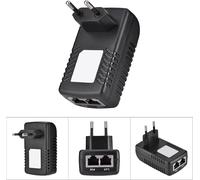 SUBZONAL-Injecteur POE, Adaptateur Ethernet Mural 48V 0.5A Alimentation Standard RJ45 Compatible avec Les Points D'accès sans Fil et Les Périphériques Clients(EU Plug)