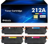 SUBZONAL-inkalfa avec Puce Cartouche de Toner pour HP 212A 212X W2120A W2120X W2121A W2122A W2123A Color Laserjet Enterprise M554dn M555dn M555x Flow MFP M578dn M578f M578c M578z Noir Cyan Magenta Ja