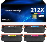 SUBZONAL-inkalfa avec Puce Cartouche de Toner pour HP 212X 212A W2120X W2121X W2122X W2123X Color Laserjet Enterprise M554dn M555dn M555x Flow MFP M578c M578z M578f M578dn Noir Cyan Magenta Jaune, Pa