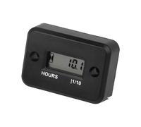 SUBZONAL-Jayron Compteur horaire numérique LCD inductif étanche pour bateau, souffleuse à neige, onduleur, générateur, tondeuse à gazon et petit moteur à essence (HM006A, noir)