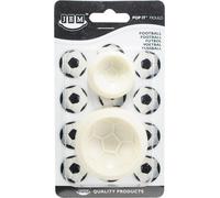 Subzonal-Jem 1102ep009 Lot De 2 Moule En Forme De Ballon De Football Pour Décoration De Gâteaux, Plastique, Blanc, 6 X 2 X 6 Cm 1102ep009