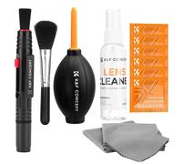 SUBZONAL-K&F CONCEPT Kit de Nettoyage Appareil Photo 15-en-1 Soufflerie d'air, Lingettes Nettoyantes*6, 60ml Liquide de Nettoyage, Chiffon de Nettoyage*5, Brosse de Nettoyage pour DSLR Téléphones Por