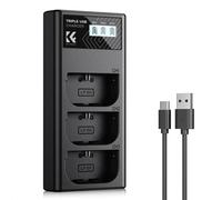 SUBZONAL-K&F Concept LP-E6NH/LP-E6N/LP-E6 Chargeur 3 Slot R7 Batterie Chargeur avec Écran LCD pour Canon EOS R5 R6 R7 5D 6D 7D Mark II Caméras