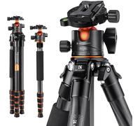 SUBZONAL-K&F Concept Trepied Carbone Monopode Appareil Photo 156cm, Trépied Professionel Compact Portable pour DSLR, Trepied Voyage Leger avec Rotule Metal Sac Transport Inclus Max:15kg (A255C2+BH-35