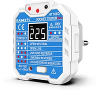 SUBZONAL-KAIWEETS Testeur de Prise, Testeur de Circuit Electrique, Détectez 7 Conditions de câblage/Affichage de la Tension/Test RCD/48-250V/CAT II 300V