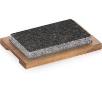SUBZONAL-kela Pierre chaude avec plat de service, gril en pierre, planche à steak en pierre de lave 24 x 16 x 4 cm, Hot Stone Grill, COUNTRY