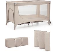 Subzonal-Kinderkraft Joy 2 Lit Parapluie 2 En 1, Lit Bébé De La Naissance Jusqu¿À 15 Kg, 120 X 60 Cm, Facile À Plier, Étagères Pour Les Couches, Beige