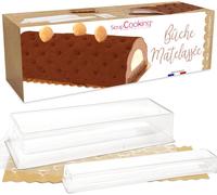 Subzonal-Kit Bûche De Noël Matelassée - Avec Moule & Insert - Accessoires Pâtisserie Dessert De Noël - Avec Recette Bûche 3 Chocolats - Fabriqué En France - 1924