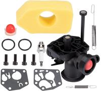 SUBZONAL-Kit Carburateur pour Tondeuse à Gazon Briggs and Stratton avec Filtre à Air Vis Ressort Régulateur Membrane Pompe à Carburant Bougie d'Allumage # 499809 498809A 494406