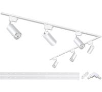 Subzonal-Kit De Têtes D'éclairage Pour Rail, 6-Lumières Pour Rail Étendu 2x1m Type H 20w 6000k Cool White Plafond Spot Fixture
