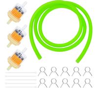 Subzonal-Kit De Tuyaux À Essence Pour Moto Avec 3 Carburant Filtre + 1m Tuyau De Carburant + 10 Pièces Collier Serrage Pour Scooters Moto, Tondeuses Gazon, Moteur Vert