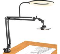 SUBZONAL-Kit d'éclairage annulaire aérien de 10 Pouces avec Bras de flèche Robuste et Support de téléphone, adapté à l'enregistrement vidéo, à la Diffusion en Direct, au Dessin, au Maquillage des Ong