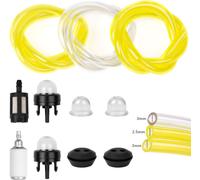 SUBZONAL-Kit Durite Essence Debroussailleuse, Durites D'essence de Tondeuses Universel avec Filtre à Carburant, Durite Essence 2.5mm 3mm, Ampoule d'Amorce et Joint pour Coupe-Herbe, Tondeuse Souffleu