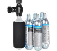 Subzonal-Kit Gonfleur Co2 5 X 16g Pour Pneus De Vélo, Compatible Avec Les Valves Presta Et Schrader, Pompe À Pneus De Vélo Pour Vélo De Montagne Et De Route, Gaine Isolante Incluse