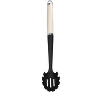 Subzonal-Kitchen Craft - Grande Cuillère À Pâtes En Inox Et Nylon Anti-Adhésif, 28 Cm - Couleur Blanc Amande Et Noir