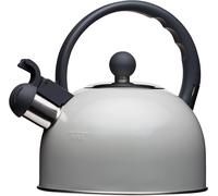 SUBZONAL-KitchenCraft Living Nostalgia Bouilloire Sifflante, Pour Plaque À Induction, Métal, 1.3L, Gris Français