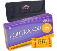 SUBZONAL-Kodak Portra 400 120 Pellicule Argentique Film Argentique, Lot de 5 Films pour Appareil Photo et Étui de Rangement