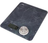 SUBZONAL-Lacor - 61720 - Balance de cuisine Eco Effet marbre - Sans piles ni batteries, système EcoMove, Verre trempé 4 mm Extra plat, Écran LCD, Fonction Tara, Capacité 5 kg, Division 1g, 19 x 23,5