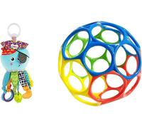 Subzonal-Lamaze Captain Calamari, Clip On Pram And Pushchair Newborn Baby Sensory Toy For Babies Boys And Girls From 0 To 6 Months & Bright Starts, Oball Classic, Balle Flexible, 10.16 Cm X 10.16 Cm