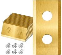 SUBZONAL-Lame de rechange Titan compatible avec les tondeuses-robots Worx Landroid, lames de rechange, avec vis, pour Worx, Landxcape & Einhell (12 pièces, or)