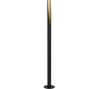 Subzonal-Lampadaire Barbotto, 1 Lampadaire À Flamme, Lampe À Tige En Acier, Couleur : Noir, Or, Douille : Gu10, Interrupteur À Pied Inclus
