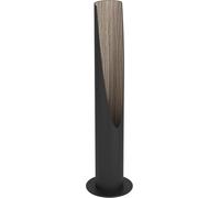 Subzonal-Lampe De Chevet Barbotto, Lampe De Table Avec Lumière Indirecte, Luminaire De Salon, Métal Noir Et Bois Chêne, Éclairage Avec Ampoule Gu10, 40 Cm, Blanc Chaud, Certifié Fsc