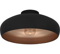 SUBZONAL-Lampe de plafond MOGANO, plafonnier à flamme industriel, vintage en acier, lampe de salon noire, cuivre, lampe de cuisine, lampe de couloir plafond avec douille E27