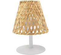 Subzonal-Lampe De Table Sans Fil Bambou Naturel Led Blanc Chaud/Blanc Dimmable Ibiza H26cm