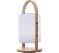 SUBZONAL-Lampe enceinte bluetooth sans fil poignée bois LED blanc/multicolore dimmable WOODY PLAY H37cm avec télécommande