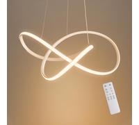 SUBZONAL-Lampe Suspendue LED à Intensité Variable pour Salle à Manger 3000K-6000K Lampe de Cuisine avec Télécommande Lampe Design Linéaire Lustre Réglable en Hauteur de 100cm pour Chambre Salon & Cui