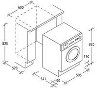 SUBZONAL-Lave linge encastrable CBW 48 TWME-S, 8 kgs, 1400 tr/mn