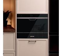 SUBZONAL-Lave-vaisselle Compact Semi-Intégrable 6 couverts Bolero Aguazero 2500 S-BI Black Glass. 1380W, Finition verre noir, Basse consommation, 5 programmes, Panneau tactile, Départ différé